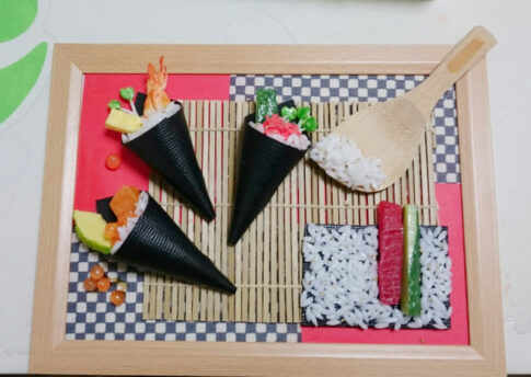 食品サンプル　手巻き寿司