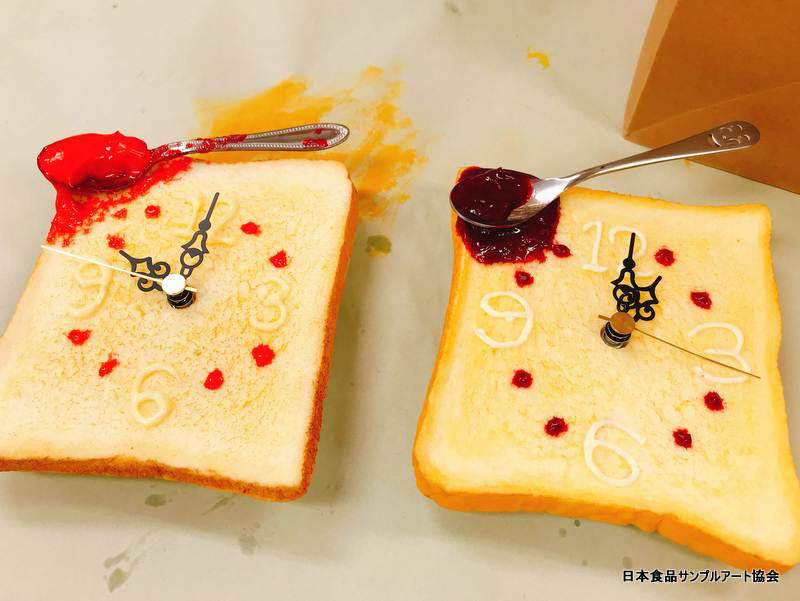 食品サンプル　トースト時計