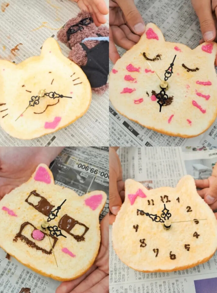 食品サンプル ねこぱん時計
