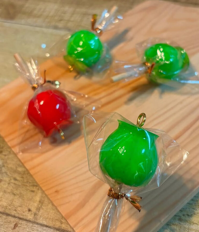 食品サンプル　りんご飴