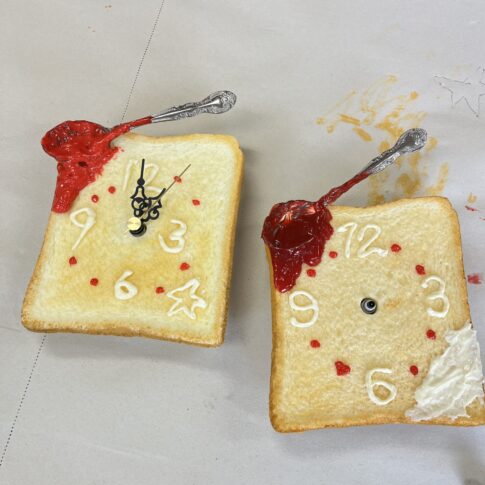 食品サンプル　食パン時計