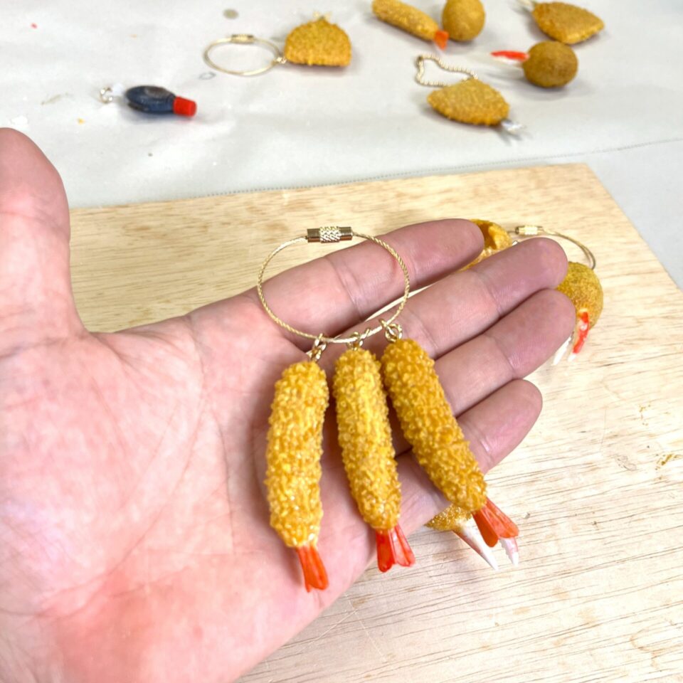 食品サンプル　エビフライ