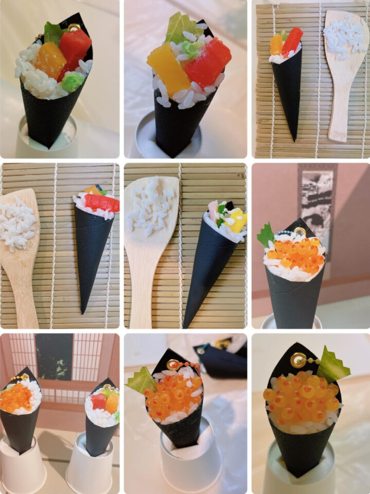 食品サンプル　手巻き寿司