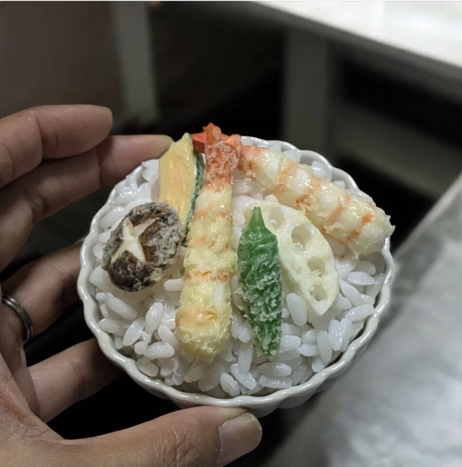 食品サンプル　天丼