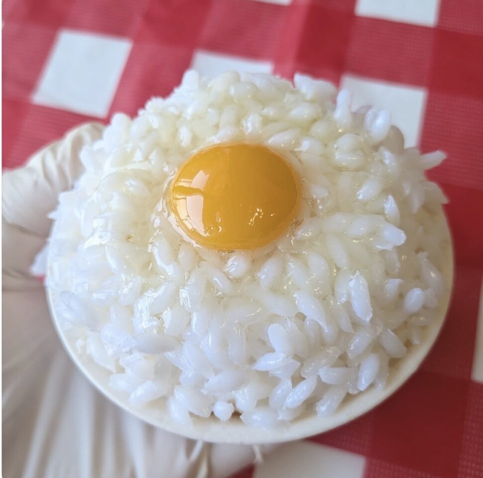 食品サンプル 卵かけご飯