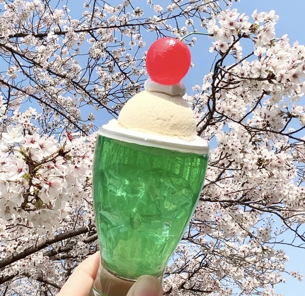 食品サンプル　メロンソーダ